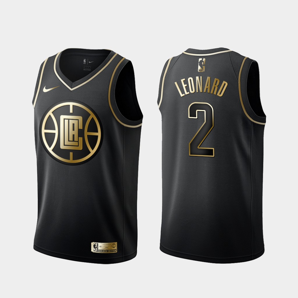 Men's Los Angeles Clippers #2 Kawhi Leonard Black NBA 2019 Golden Edition Stitched Jersey Men's Los Angeles Clippers #2 Kawhi Leonard Black NBA 2019 Golden Edition Stitched Jersey